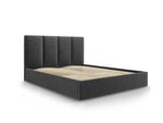Кровать Micadoni Home Pyla, 160x200 см, темно-серая