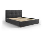 Кровать Micadoni Home Sage, 140x200 см, темно-серая