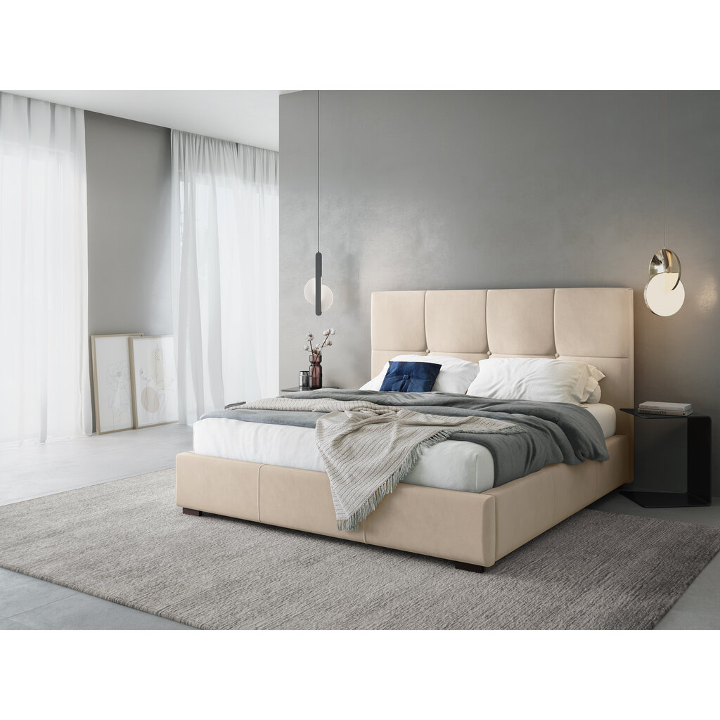 Gulta Micadoni Home Sage, 160x200cm, smilškrāsas cena un informācija | Gultas | 220.lv