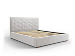 Кровать Micadoni Home Seri 45, 140x200 см, светло-серая