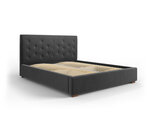 Кровать Micadoni Home Seri, 160x200 см, темно-серая