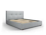 Кровать Micadoni Home Sage 45, 140x200 см, светло-серая