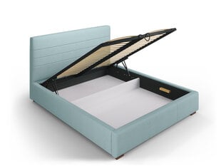 Кровать Micadoni Home Aranda 45, 160x200 см, светло-синяя цена и информация | Кровати | 220.lv