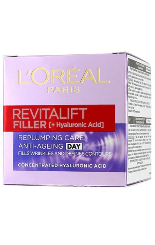 Dienas krēms L'Oreal Paris Revitalift Filler SPF50, 50 ml цена и информация | Sejas krēmi | 220.lv