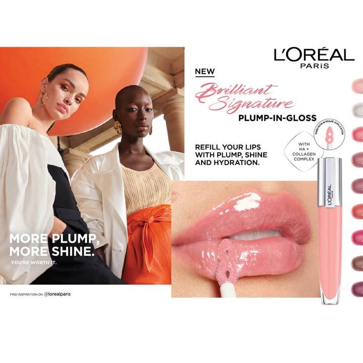 Lūpu spīdums L'Oreal Paris Brilliant Signature 408 I ACCENTUA 7 ml cena un informācija | Lūpu krāsas, balzāmi, spīdumi, vazelīns | 220.lv