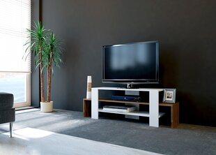 ТВ столик Kalune Design 745(III), 120 см, коричневый/белый цена и информация | Тумбы под телевизор | 220.lv