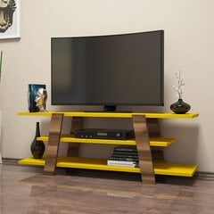 ТВ столик Kalune Design 845, 120 см, коричневый/желтый цена и информация |  Тумбы под телевизор | 220.lv