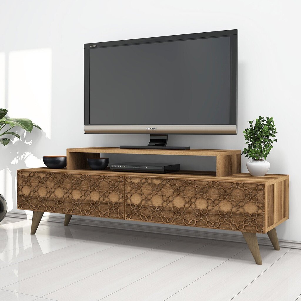 TV galdiņš Kalune Design 845, 140 cm, brūns cena un informācija | TV galdiņi | 220.lv