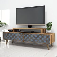 TV galdiņš Kalune Design 845, 140 cm, brūns/zils cena un informācija | TV galdiņi | 220.lv