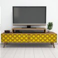 ТВ столик Kalune Design 845, 140 см, коричневый/желтый