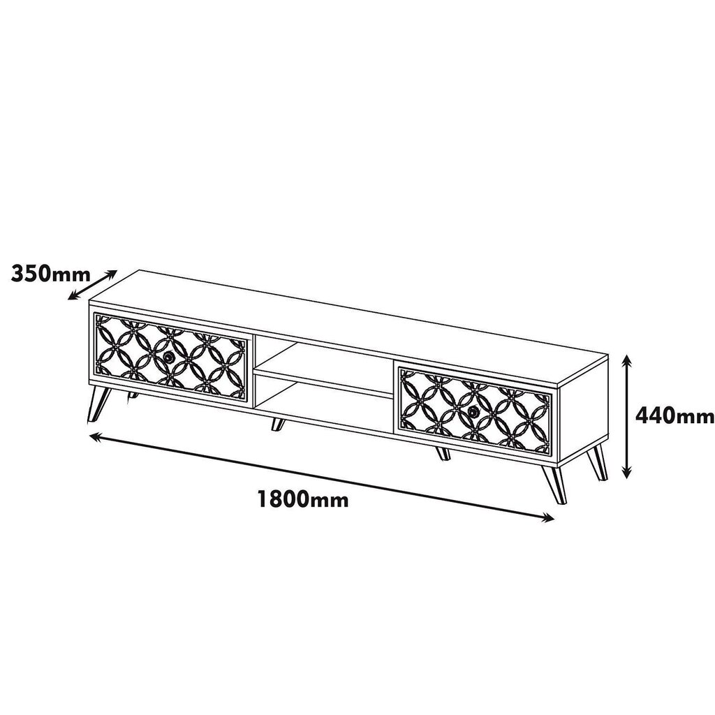 TV galdiņš Kalune Design 845,180 cm, brūns cena un informācija | TV galdiņi | 220.lv