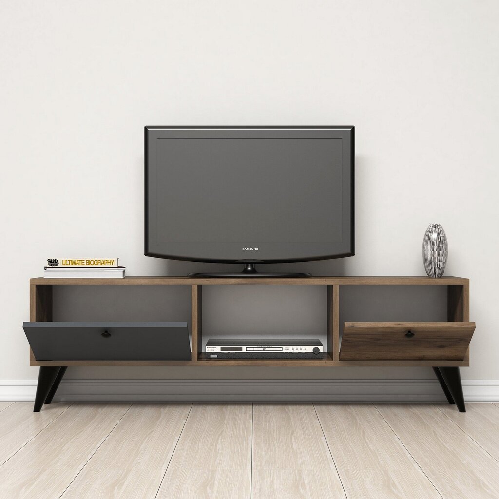 TV galdiņš Kalune Design 389, 138 cm, brūns/pelēks cena un informācija | TV galdiņi | 220.lv