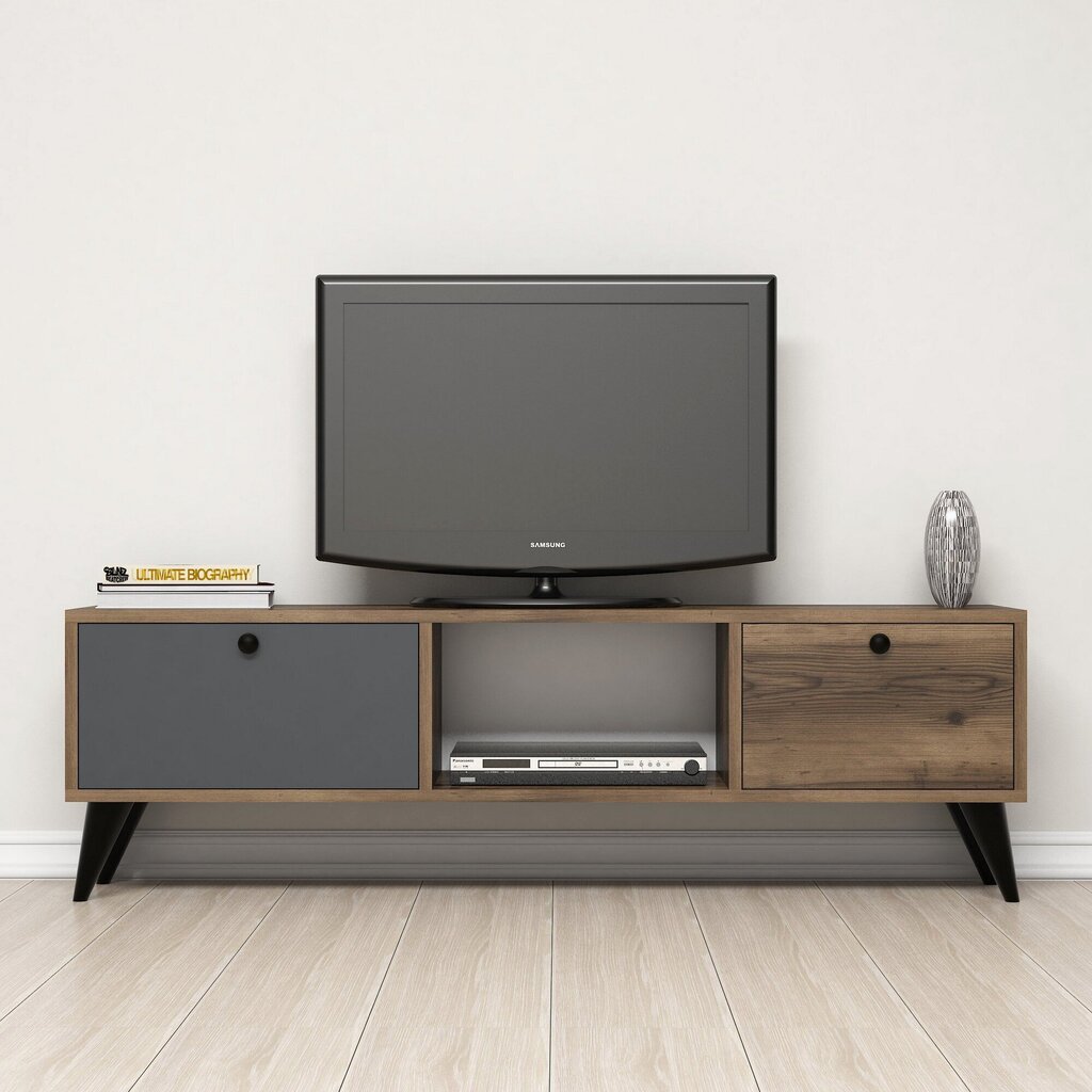 TV galdiņš Kalune Design 389, 138 cm, brūns/pelēks cena un informācija | TV galdiņi | 220.lv