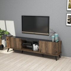 ТВ столик Kalune Design 389, 180 см, коричневый/черный цена и информация | Тумбы под телевизор | 220.lv