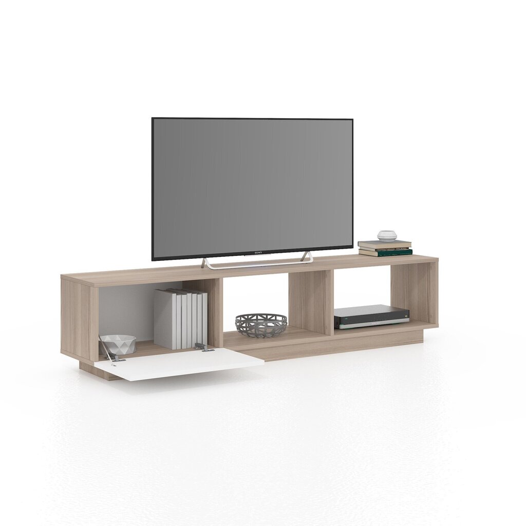 TV galdiņš Kalune Design 598(II), 180 cm, balts/smilškrāsas cena un informācija | TV galdiņi | 220.lv