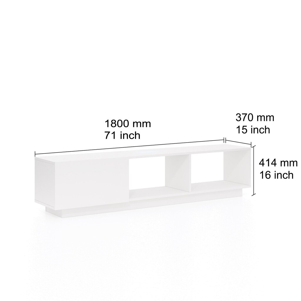 TV galdiņš Kalune Design 598(II), 180 cm, balts/smilškrāsas cena un informācija | TV galdiņi | 220.lv