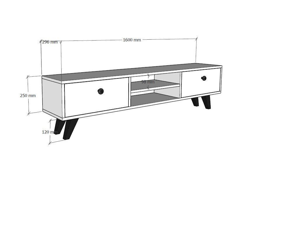 TV galdiņš Kalune Design 835(III), brūns/pelēks цена и информация | TV galdiņi | 220.lv