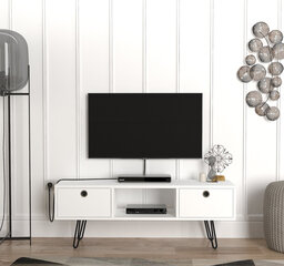 TV galdiņš Kalune Design 756 (II), 120 cm, balts цена и информация | Тумбы под телевизор | 220.lv