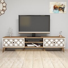 TV galdiņš Kalune Design 845,180 cm, brūns/balts cena un informācija | TV galdiņi | 220.lv