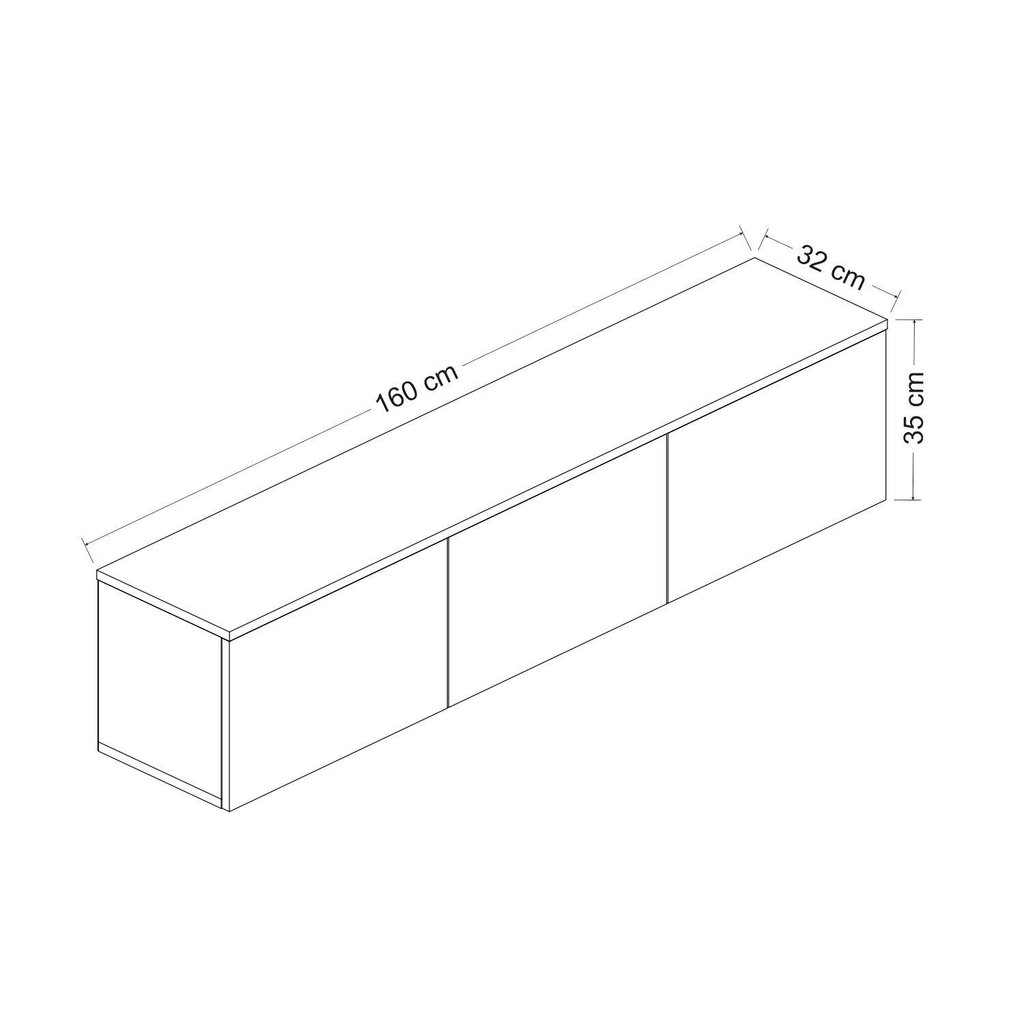 TV galdiņš Kalune Design 382(I), 160 cm, balts цена и информация | TV galdiņi | 220.lv