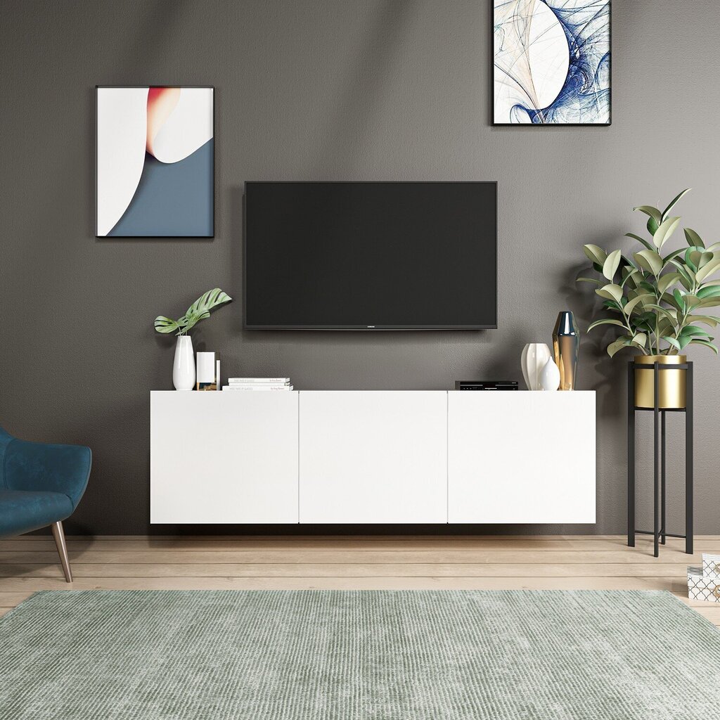 TV galdiņš Kalune Design 382(I), 150 cm, balts cena un informācija | TV galdiņi | 220.lv