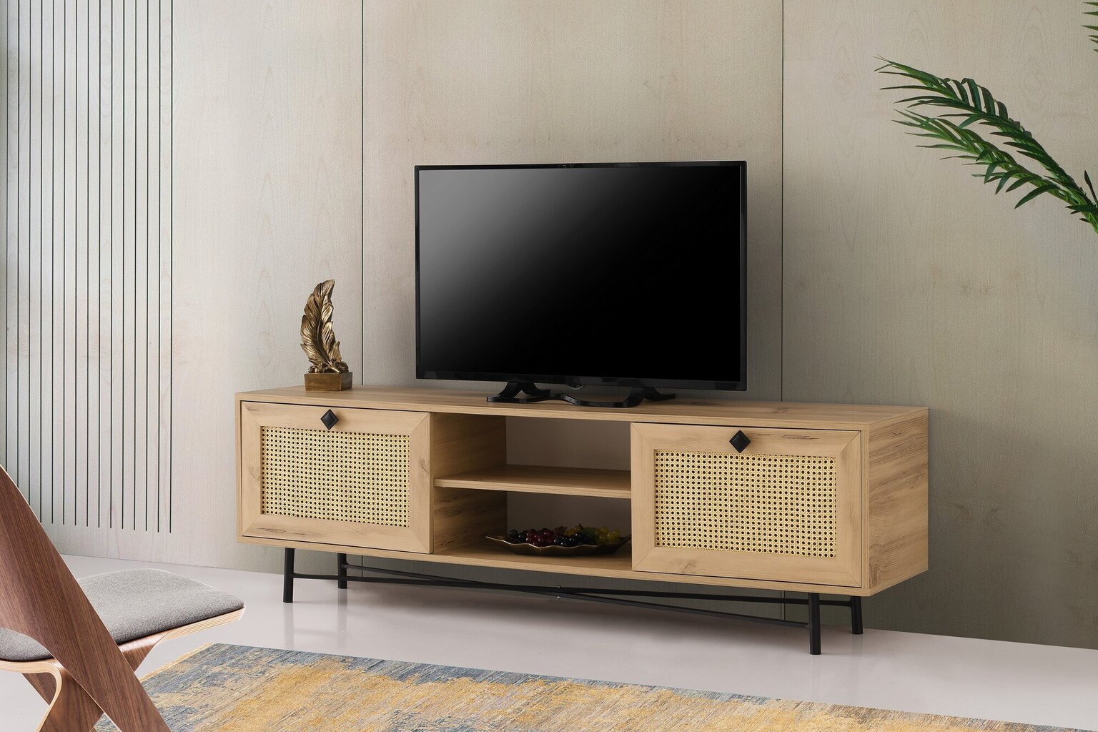 TV galdiņš Kalune Design 854(II), 180 cm, smilškrāsas cena un informācija | TV galdiņi | 220.lv