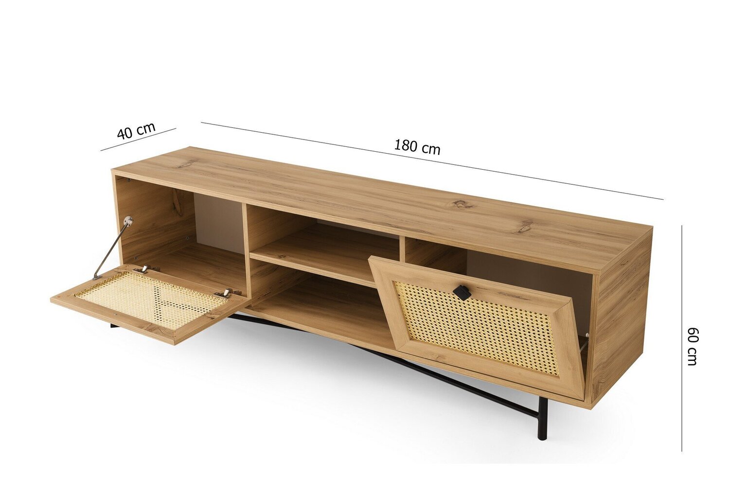 TV galdiņš Kalune Design 854(II), 180 cm, smilškrāsas cena un informācija | TV galdiņi | 220.lv