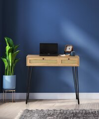 Письменный стол Kalune Design 854, 79 см, светло-коричневый/черный цена и информация | Столы-консоли | 220.lv