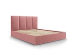 Кровать Micadoni Home Pyla, 160x200 см, розовая