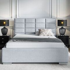 Кровать Selsey Elibin, 140x200 см, серая цена и информация | Кровати | 220.lv
