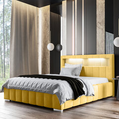 Кровать Selsey Foenum, 140x200 см, желтая цена и информация | Кровати | 220.lv