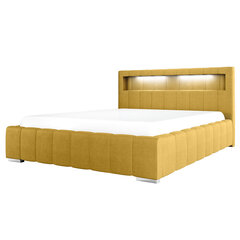 Кровать Selsey Foenum, 160x200 см, желтая цена и информация | Кровати | 220.lv