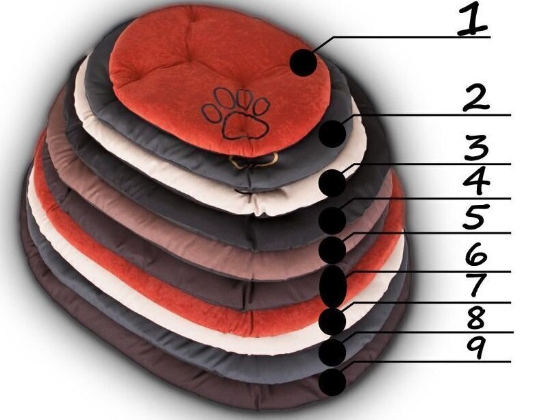 Hobbydog ovāls spilvens Light Brown, R1, 41x35 cm cena un informācija | Suņu gultas, spilveni, būdas | 220.lv