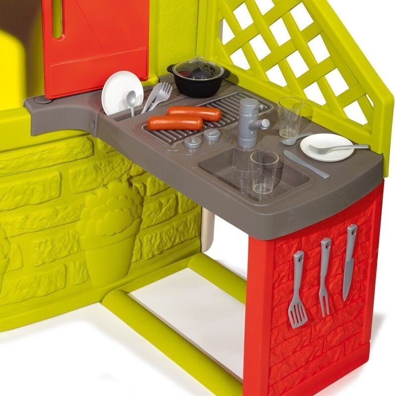 Bērnu rotaļu mājiņas virtuvīte Smoby Summer Kitchen cena un informācija | Bērnu rotaļu laukumi, mājiņas | 220.lv