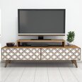 ТВ столик Kalune Design 845, 140 см, коричневый/белый