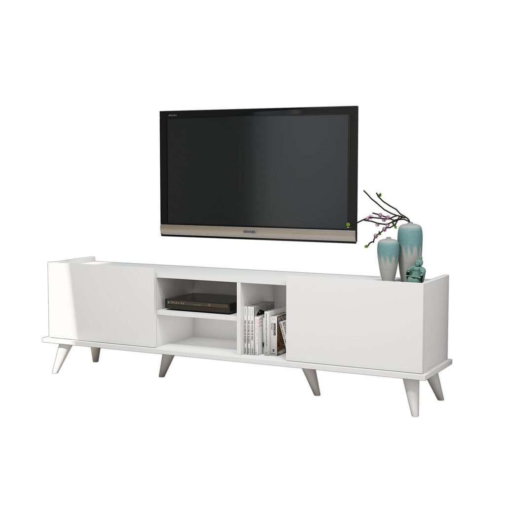 TV galdiņš Kalune Design 389, 180 cm, balts cena un informācija | TV galdiņi | 220.lv