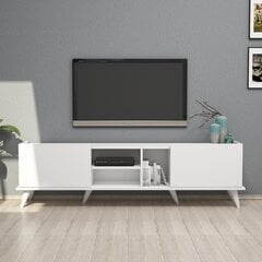 ТВ столик Kalune Design 389, 180 см, белый цена и информация | Тумбы под телевизор | 220.lv