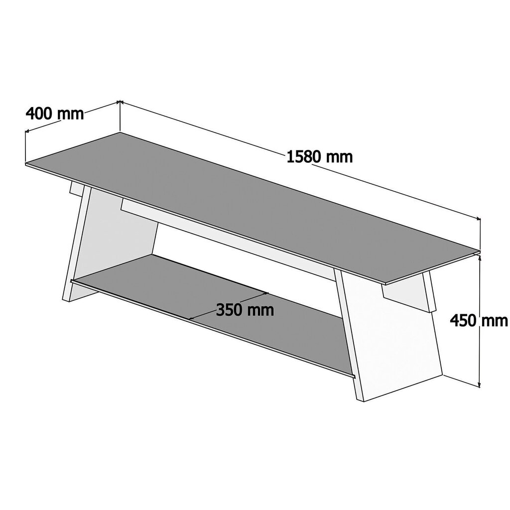 TV galds Kalune Design 552 (I), brūns / pelēks cena un informācija | TV galdiņi | 220.lv