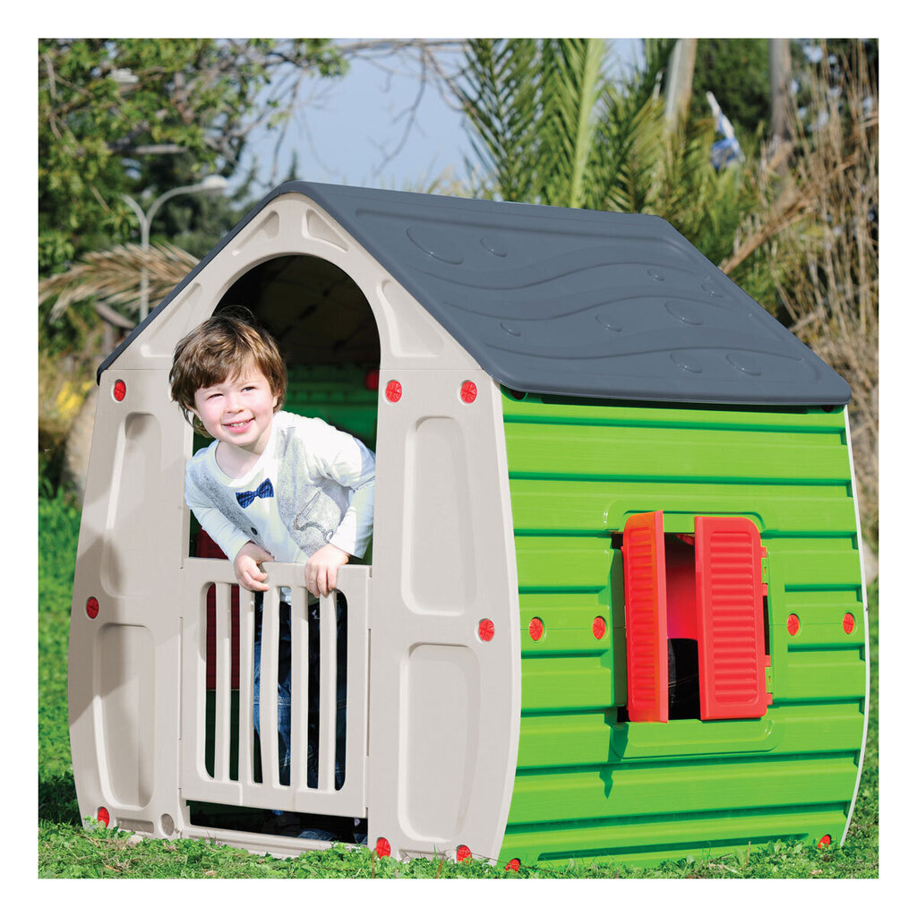 Bēru rotaļu mājiņa Buddy Toys, zaļa, 102x90x109 cm cena un informācija | Bērnu rotaļu laukumi, mājiņas | 220.lv