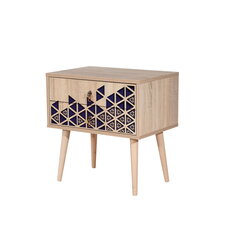Ночной столик Kalune Design 869, 61 см, дуб/темно-синий цена и информация | Прикроватные тумбочки | 220.lv