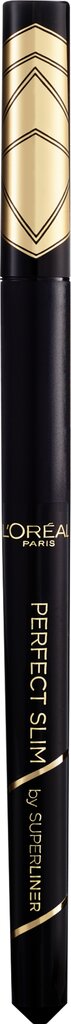 Acu laineris L'Oreal Paris Perfect Slim, 01 Intense Black, 0.6 ml cena un informācija | Acu ēnas, skropstu tušas, zīmuļi, serumi | 220.lv