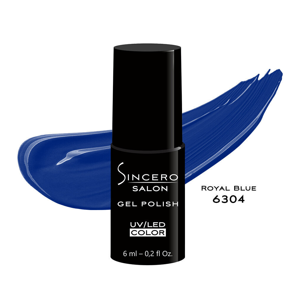 Gela nagu laka "Sincero Salon", 6 ml, ROYAL BLUE, 6304 цена и информация | Nagu lakas, stiprinātāji | 220.lv