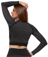 Спортивная футболка для женщин Stark Soul® women longsleeve sport crop top, черная цена и информация | Спортивная одежда для женщин | 220.lv