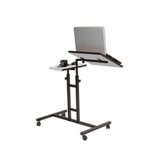 Datoru galds Kalune Design 863 (II) klēpjdatoram, balts/melns cena un informācija | Datorgaldi, rakstāmgaldi, biroja galdi | 220.lv