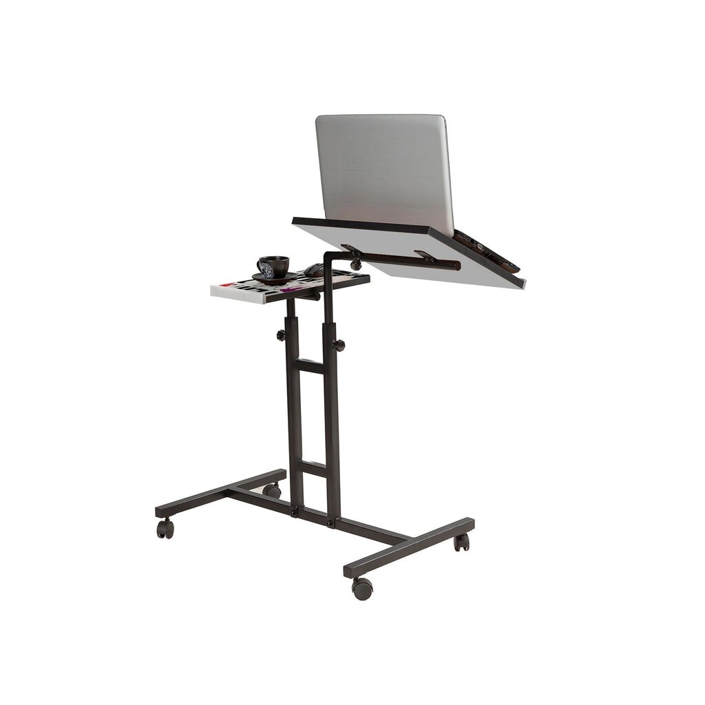 Datoru galds Kalune Design 863 (I) klēpjdatoram, melns/pelēks cena un informācija | Datorgaldi, rakstāmgaldi, biroja galdi | 220.lv