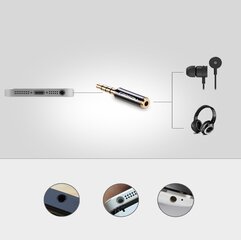 Ugreen 2,5 mm līdz 3,5 mm audio adapteris, melns cena un informācija | Savienotājkabeļi | 220.lv