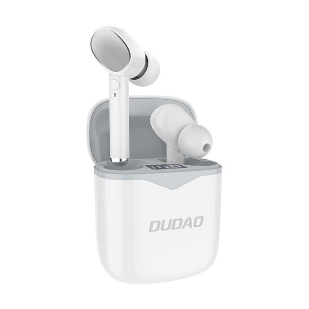 Stereo austiņas ar mikrofonu Dudao U12 Airpods Bluetooth 5.0 (MWP22ZM/A) baltas cena un informācija | Bezvadu garnitūra | 220.lv