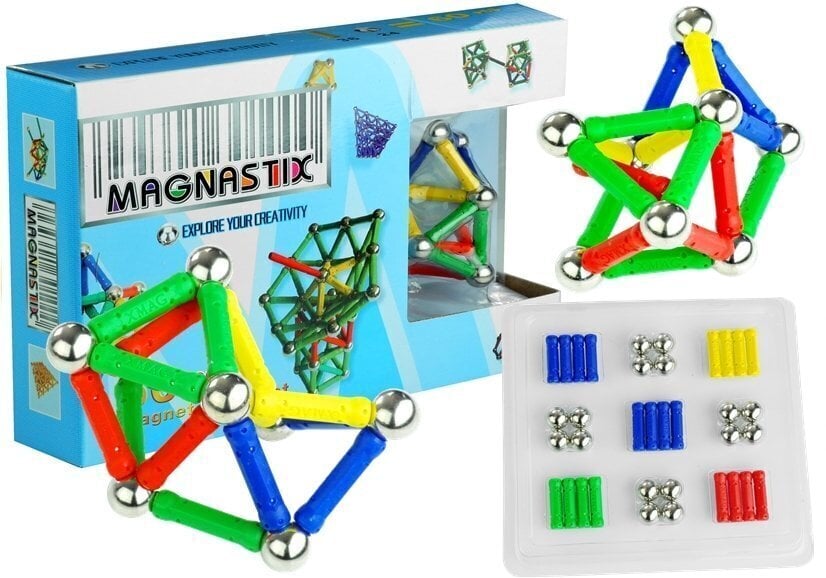 Magnētiskais attīstošs konstruktors, 60 d. цена и информация | Konstruktori | 220.lv