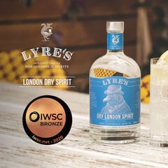 Bezalkoholisks džins Dry London Spirit Lyre's, 700ml cena un informācija | Bezalkoholiskie dzērieni | 220.lv