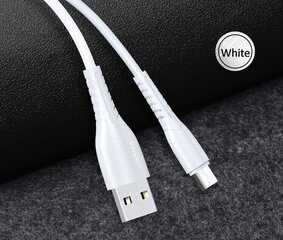 Usams U35 US-SJ365 Premium Micro USB uz USB 2A Ātrās uzlādes un Datu Kabelis 1m Balts цена и информация | Кабели для телефонов | 220.lv